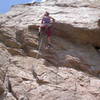 Christa Cline turning the roof, using more static technique than Mike Amato.