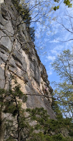 Providence, mo. main wall on a sunny april day