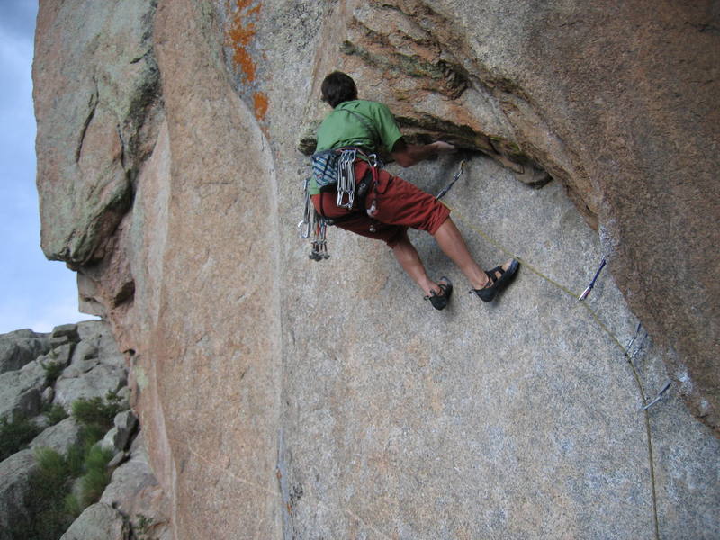 Steve at the first crux.