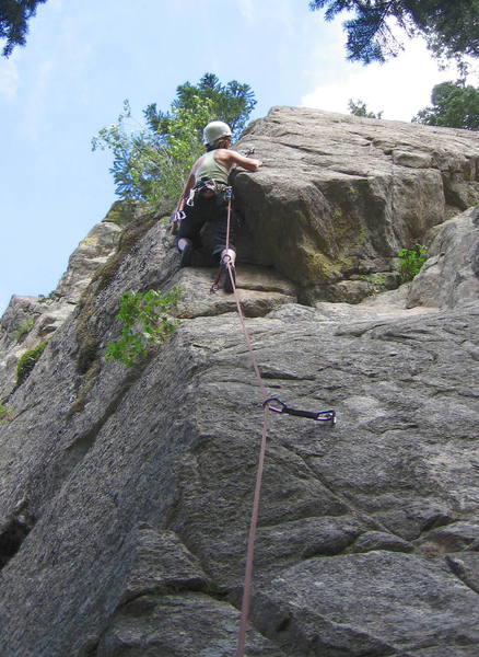 Nickie Kelly turning the lower roof on the left.