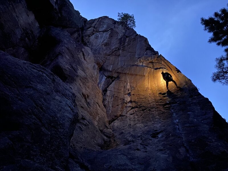 Night climbing Mulligan