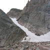 A look at Lamb's Slide on August 14 2005, and the traverse on to Broadway (just above the black section of rock).