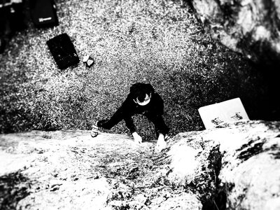 Wyatt climbing. Comment below if you have a good caption idea.