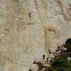 Climbers on Welcome To Big Rock.