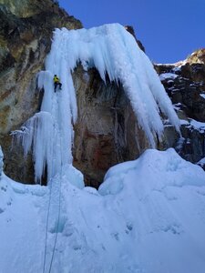 Jason Nelson on lead, Apr. 29, 2021.