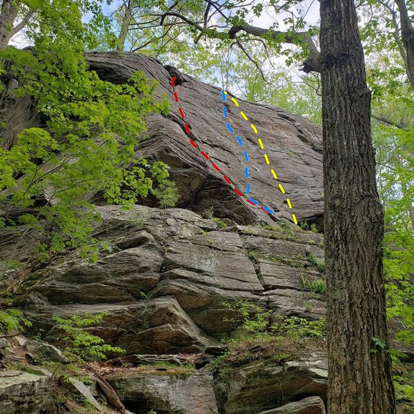 Crag 4 (I believe... feel free to correct me!), and some of its various easy routes.