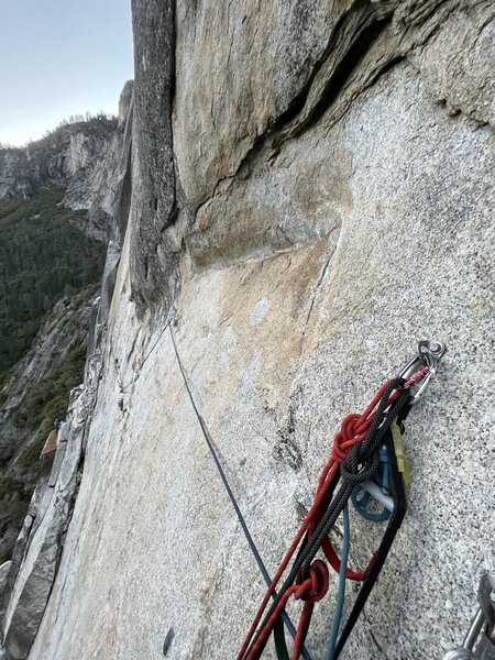 Looking back over pitch 2 from the anchors.