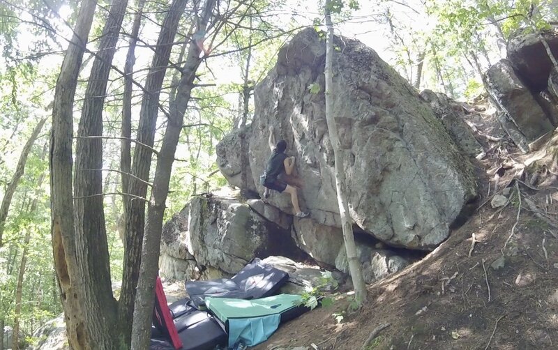 Some cool looking highball lines on this cliff.