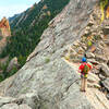 Nearing the end of the ridge with the Third Flatiron in sight.