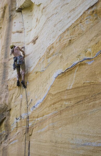 It climbs through such a beautiful section of rock