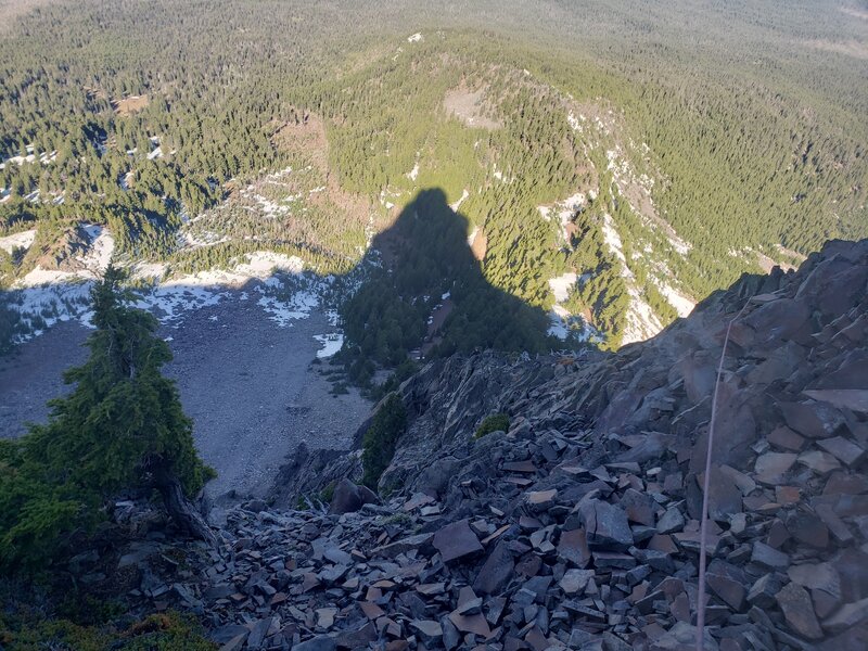 Dinner plates, showing the ridge approach we took.