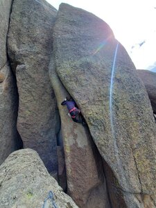 Kristina on the route.