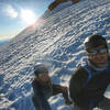 Crossing the Glacier with my husband