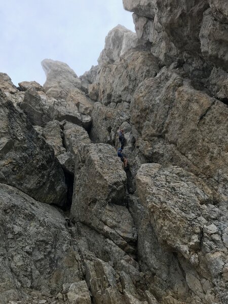 Ascending the Koven to the summit of Owen.