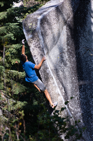 Spenser Tang-Smith climbing.