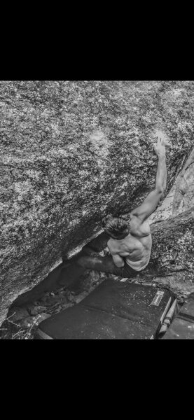 Climbing in Lion's Den.