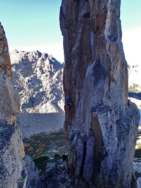 Climber on route