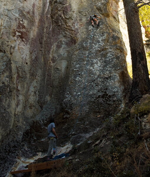 Climber climbing