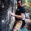 Kyle Townsend on the flash of Bowling Ball (V4). Cool start holds!
<br>

<br>
Photo: @gajdaphotography (Daniel Gajda)
<br>
Climber: @dirtysouthclimber