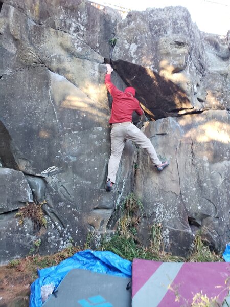 Andrew sending The Overhang