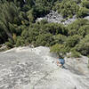 Dan entering the crux!