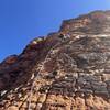 Looking up pitch 2.  Nicely protected with a couple slab sections.