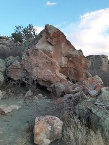 After hearing what sounded like a dump truck crashing into a wall, came back up the trail to find this craziness. Had I returned just a little sooner....