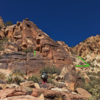 Blockade Runner is just around the corner, climber's left, from the bottom of Diet Delight's descent gully.