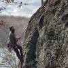 Hanging belay at the start of pitch three