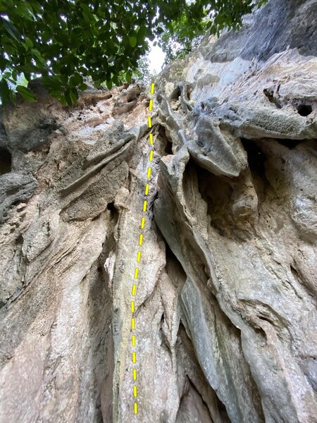 Angle of the Dangle (grade 6a), Covert Crag, Khon Kaen