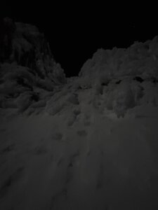 Entrance to the bottom of the chute.