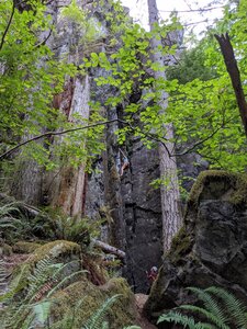 View of the route from the approach trail