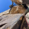 10a crux pitch. With more traffic, this route is destined to be a classic