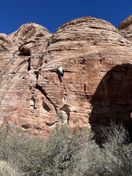 Paul going into the crux