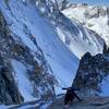 Crampons on the rock pitch