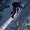 Mark Whiton enjoying good conditions in the NW Couloir - Sept 1986
