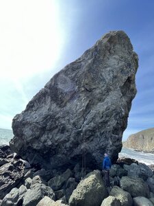 Rope is hanging on the first two bolts.