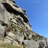 Undercut Buttress along the Upper Tier - the most obvious and continues crack is the namesake Undercut Crack lording over the nearby climbs as one of the Edge's high star roof climbs.