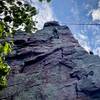 Eames Herwig (age 9) on the crux.