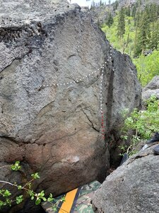 White is iron cross start, red is matts butt start. Felt hard to me but he cruised it.