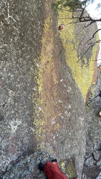 Reviewing the north downclimb off Angel's Way.