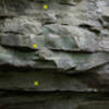 Unknown 5.10b route at the Creekside are of Deep Creek.