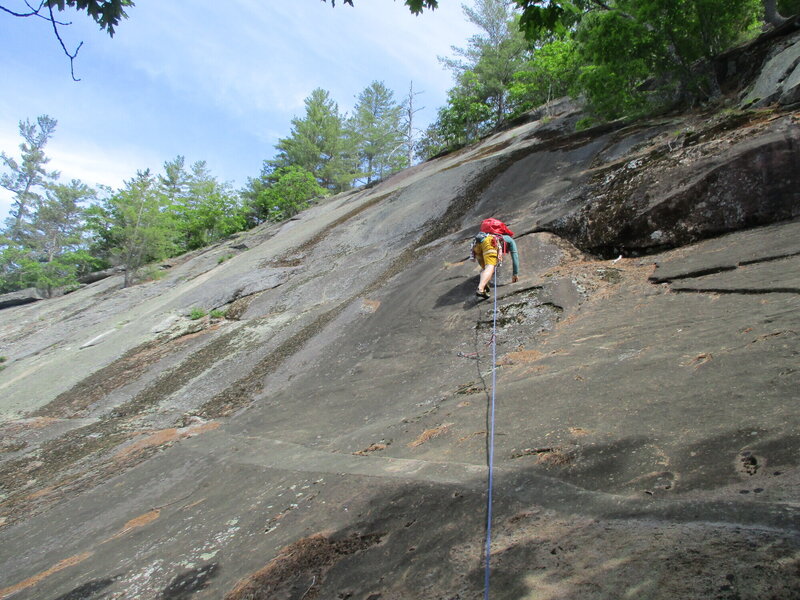 Joe Cormier on Pollen count. 40 ft. to the right you can see the white streak that is called Fall line.