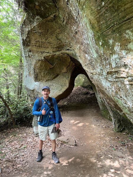 Walking through the Arch of Land Before Time Wall