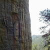 Travis Rypkema moving out of the laybacks on Meltdown in morning shade on the Ethyl Wall.