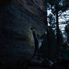 Twilight bouldering.