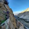 Final belay with a view of the White Mountains to the east. PC: Taimur Ahmad