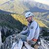 SWS Rock Guide Matt Mahaney at the top of 6 Toe Rock.