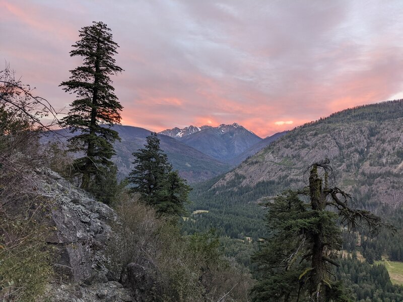 Sunrise from the start of the route