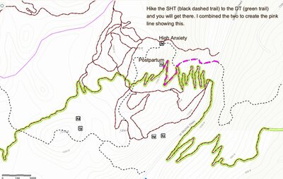 Map showing the trails and crags with access. GIS map taken from Duluth Parks and Rec website.